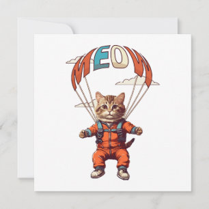 Funny Skydiving Cat