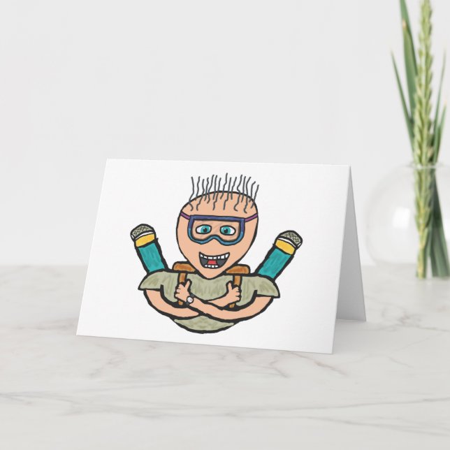 Funny Skydiving Karte (Vorderseite)