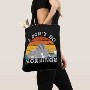 Funny Sleep Katze Ich tue nicht morgens Männer Fra Tasche