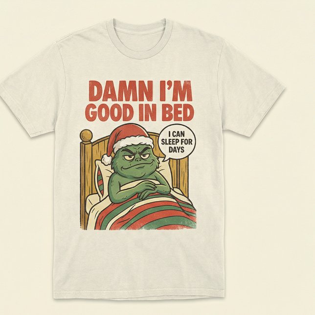 Funny Sleep Lover Christmas Bed Shirt (Von Creator hochgeladen)
