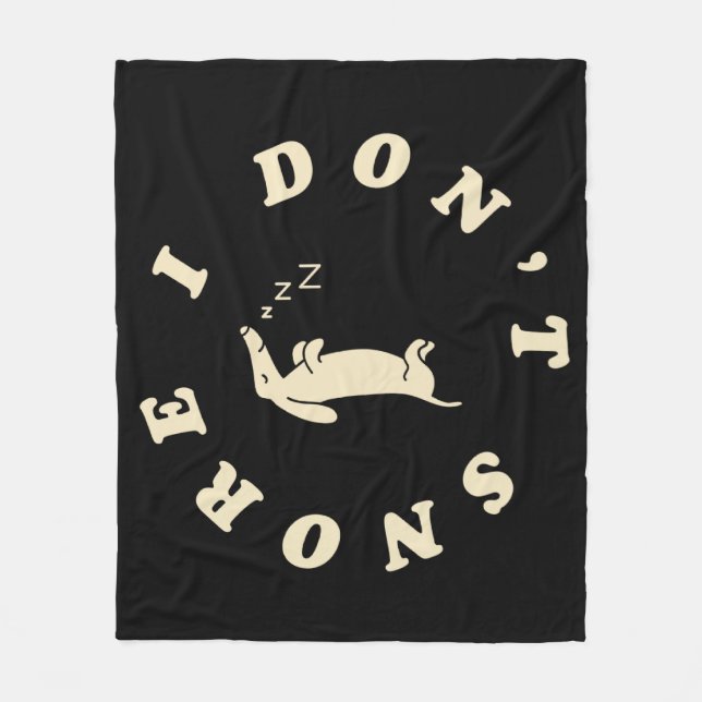 Funny Sleeping Dog Fleecedecke (Vorderseite)