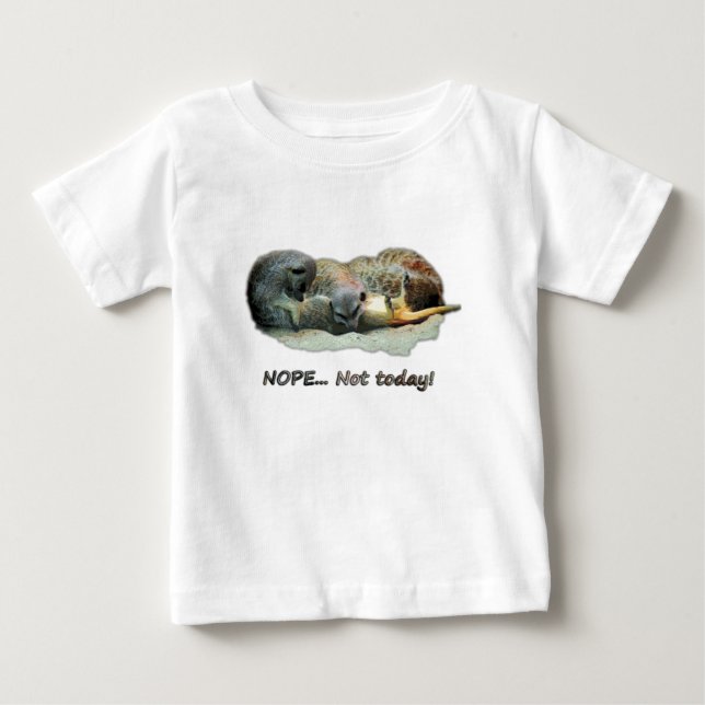 Funny, sleeping meerkats baby t-shirt (Vorderseite)