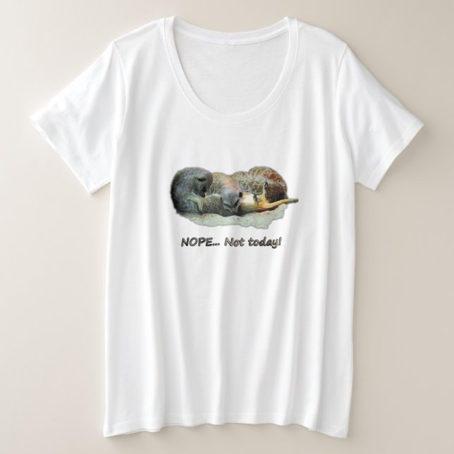Funny, sleeping meerkats große größe T-Shirt (Design vorne)
