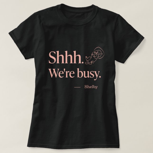 Funny Sleeping Poodle Dog Mom Custom Name T-Shirt (Design vorne)
