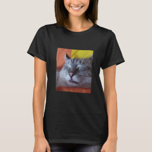 Funny Sleeping Rescue Cat T-Shirt