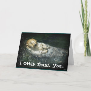 Funny Sleeping SEE OTTER Danke Karte