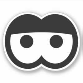 Funny Sleepy Cartoon Eyeball Vinyl Aufkleber