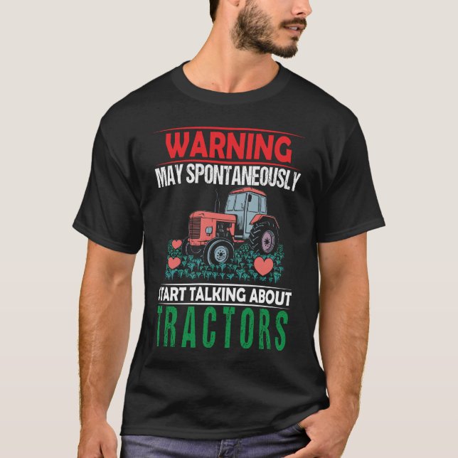 Funny slogan and green tractor_ farmer loves farmi T-Shirt (Vorderseite)