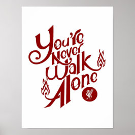 Funny Slogan Football Team Youll nie allein laufen Poster