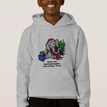 Funny Slogan Niedlicher Cartoon Elephant Weihnacht
