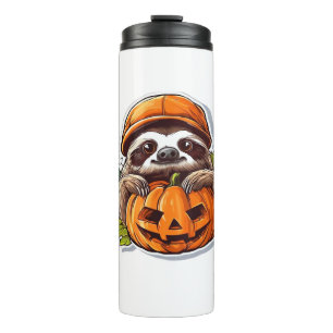 Funny Sloth aß Pizza, Kawaii Animal Lover Clas Thermosbecher