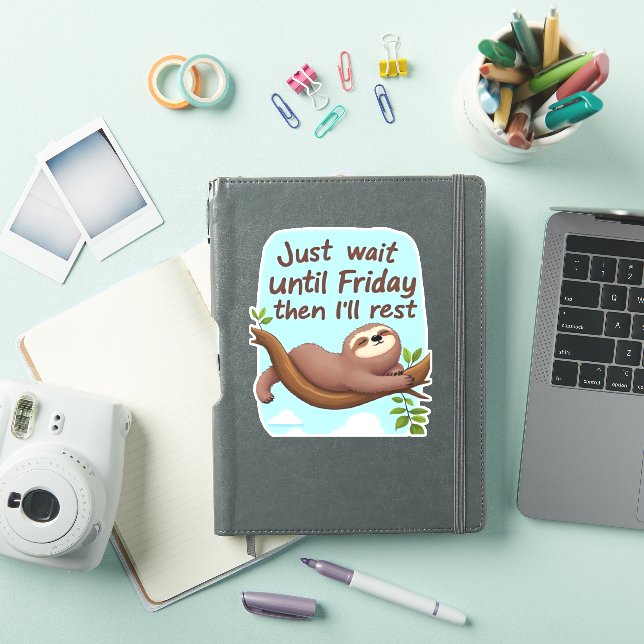 Funny Sloth auf einem Baum � einfach zu machen, um Aufkleber (iPad Hülle)