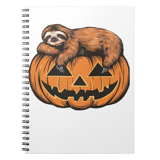 Funny Sloth auf Halloween Pumpkin Essential T - Sh Notizblock (Vorderseite)