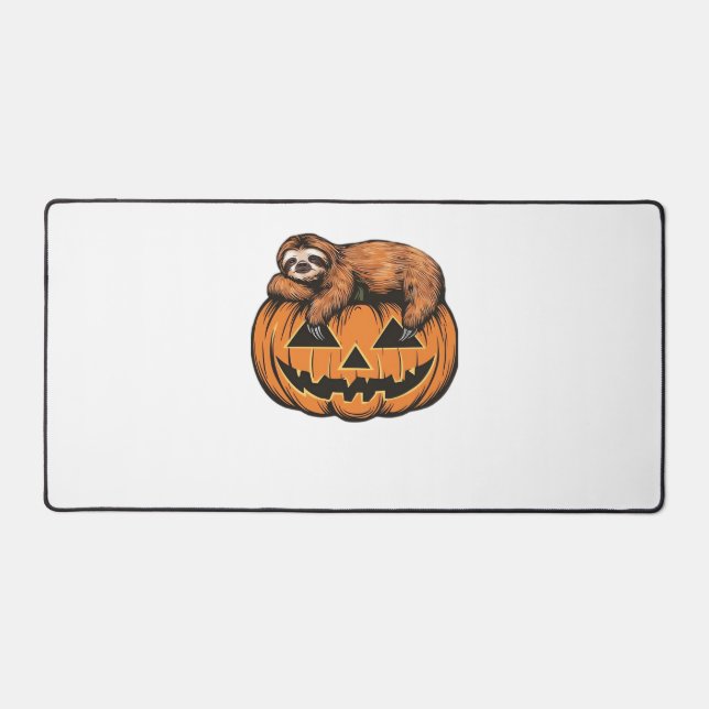 Funny Sloth auf Halloween Pumpkin Essential T - Sh Schreibtischunterlage (Vorderseite)