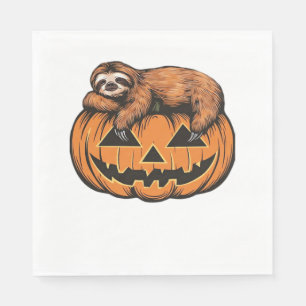 Funny Sloth auf Halloween Pumpkin Essential T - Sh Serviette