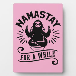 Funny Sloth Bathroom Humor Namastay Fotoplatte