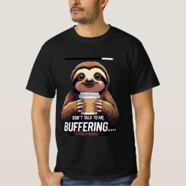 Funny Sloth Buffering Coffee Lovers T-Shirt