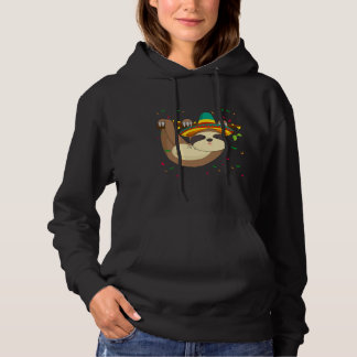 Funny Sloth Cinco De Mayo Sombrero Hoodie