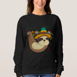 Funny Sloth Cinco De Mayo Sombrero Sweatshirt