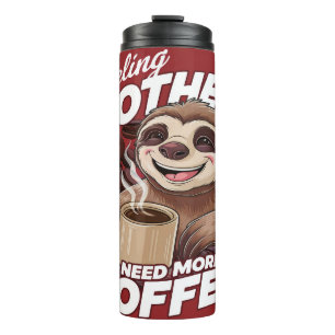 Funny Sloth/Coffee Thermosbecher