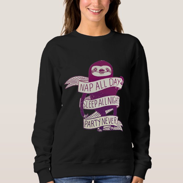 Funny Sloth Design Biology Sweatshirt (Vorderseite)