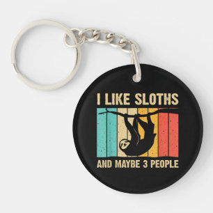 Funny Sloth Design Lover Men Frauen Kinder Schlüsselanhänger