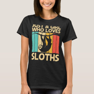 Funny Sloth for Girls Kinder Lazy Sloth Animal T-Shirt