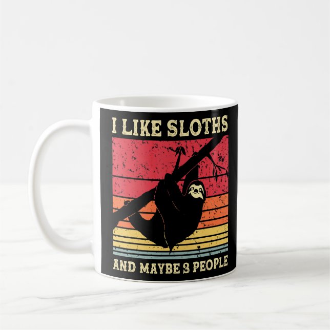 Funny Sloth für Sloth Men Frauen Kinder inszeniere Kaffeetasse (Links)