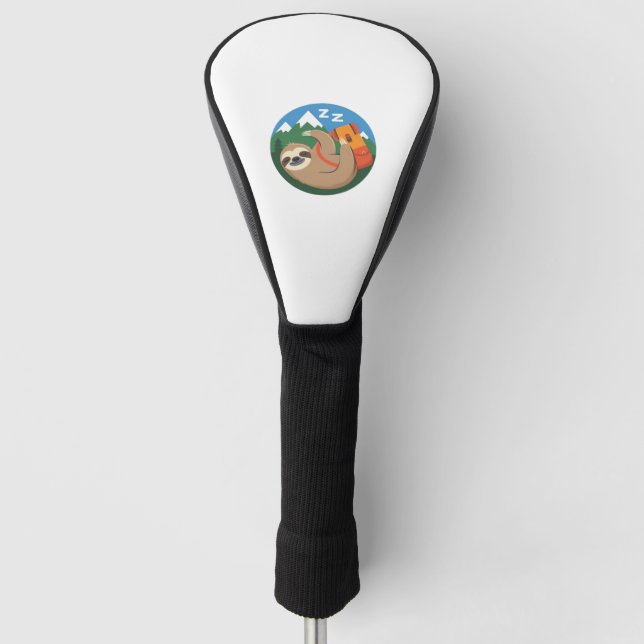 Funny Sloth Hiking Classic T-Shirt_2 Golf Headcover (Vorderseite)