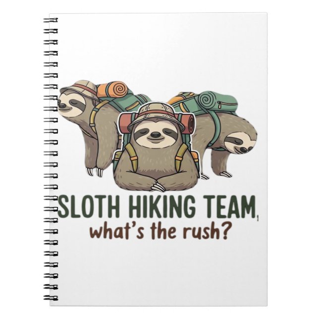 Funny Sloth Hiking Classic T-Shirt_5 Notizblock (Vorderseite)