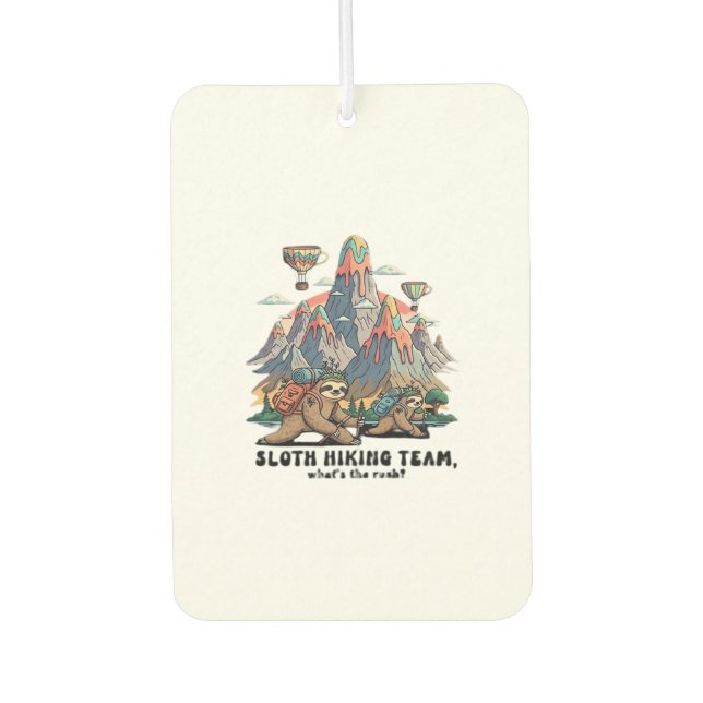 Funny Sloth Hiking Classic T-Shirt_7 Autolufterfrischer (Vorderseite)