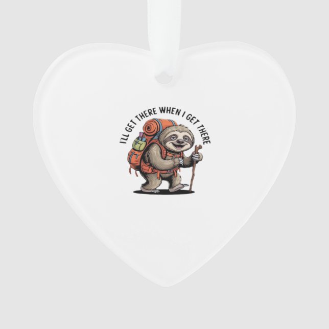Funny Sloth Hiking Team - Slow and Steady Classic  Ornament (Vorderseite)