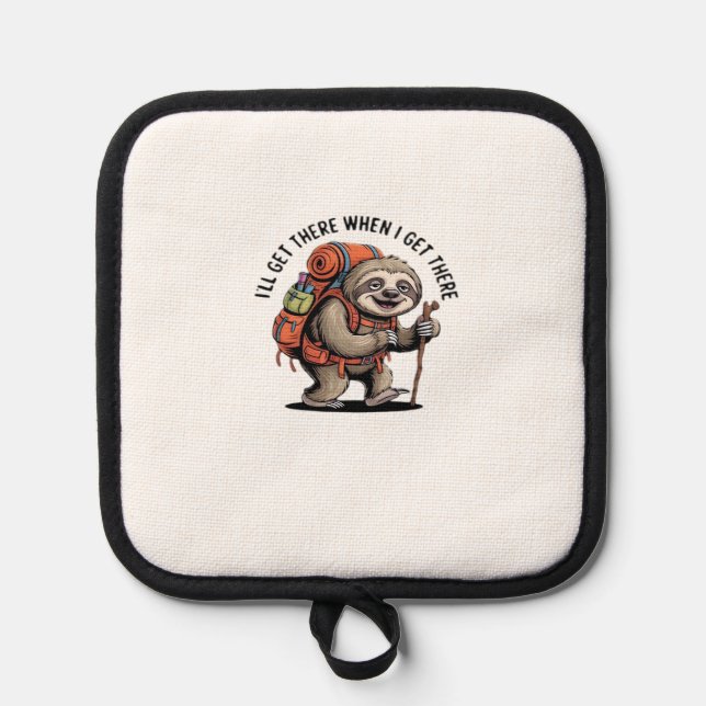 Funny Sloth Hiking Team - Slow and Steady Classic  Topflappen (Vorderseite)