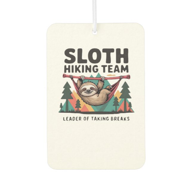Funny Sloth Hiking - This funny sloth hiking gift  Autolufterfrischer (Vorderseite)
