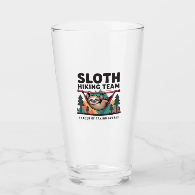 Funny Sloth Hiking - This funny sloth hiking gift  Glas (Vorderseite)