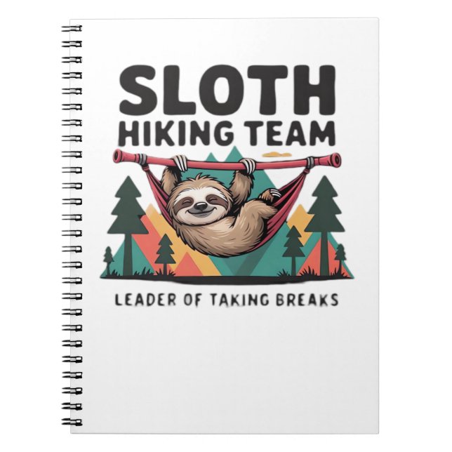 Funny Sloth Hiking - This funny sloth hiking gift  Notizblock (Vorderseite)
