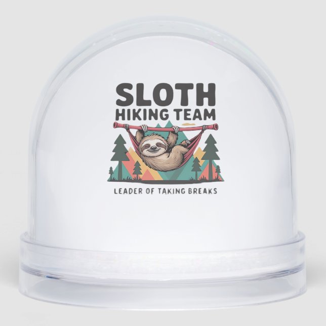 Funny Sloth Hiking - This funny sloth hiking gift  Schneekugeln (Vorderseite)
