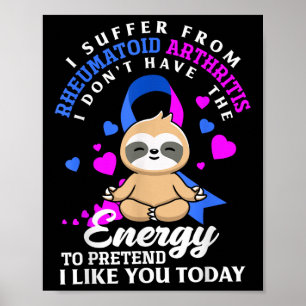 Funny Sloth I leidet unter dem Krieg gegen die Rhe Poster