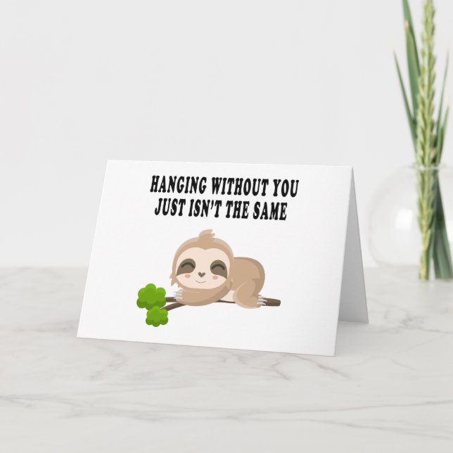 Funny Sloth Karte (Vorderseite)