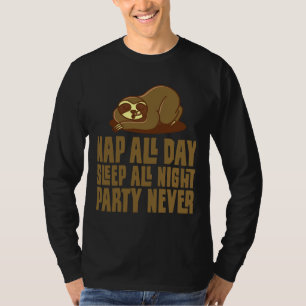 Funny Sloth Lazy zum Nickerchen für Kinder den gan T-Shirt