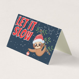 Funny Sloth Ließ It Slow 25 Pack Weihnachtskarten