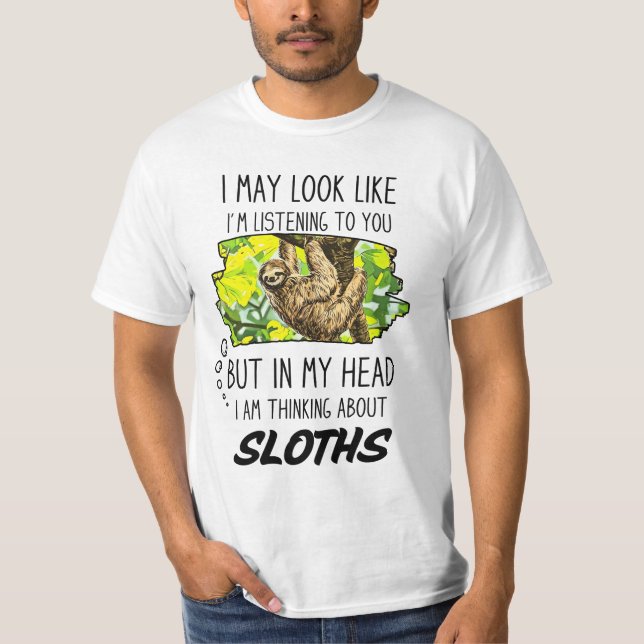 Funny Sloth Lover T-Shirt (Vorderseite)