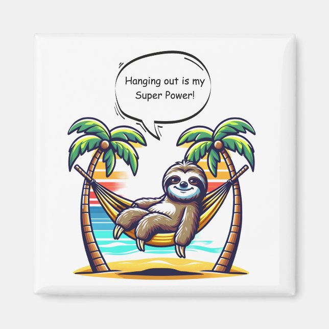 Funny Sloth Magnet (Vorne)