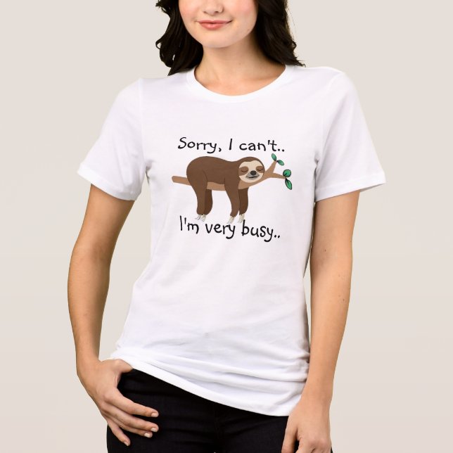 Funny Sloth Puns T-Shirt, Punny Niedlicher Tiere G Tri-Blend Shirt (Vorderseite)