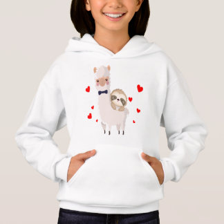 Funny Sloth Riding Llama Shirt drôle Coeurs d'Alpa