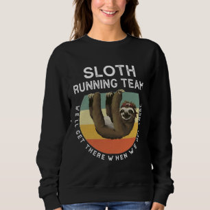 Funny Sloth Running Team Vintag Sweatshirt