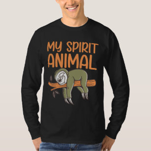 Funny Sloth Schläfchen schlafen auf Baumzweig leuc T-Shirt