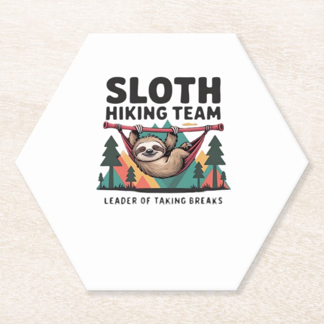 Funny Sloth Wandern - Dieses witzige Faultier-Wand Untersetzer (Vorderseite)