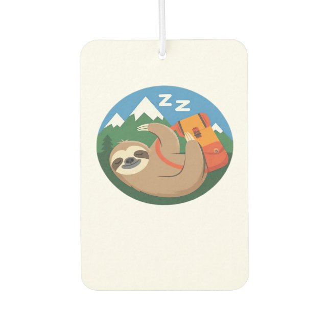 Funny Sloth Wandern Klassischer T - Shirt_2 Autolufterfrischer (Vorderseite)