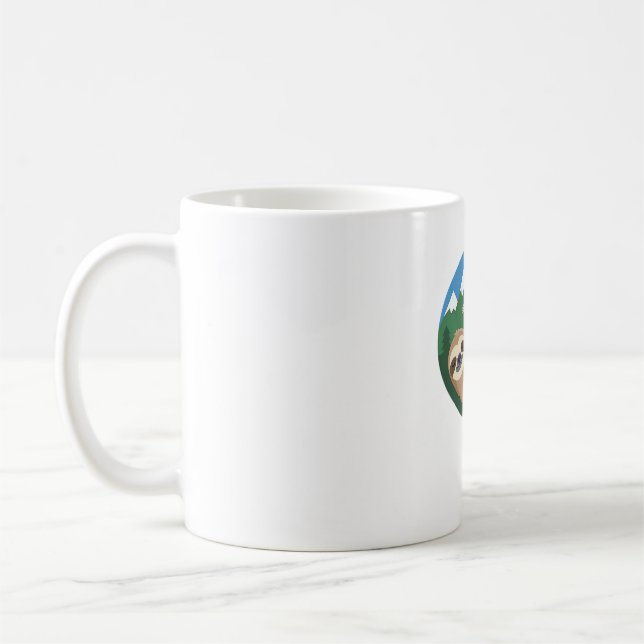 Funny Sloth Wandern Klassischer T - Shirt_2 Kaffeetasse (Links)
